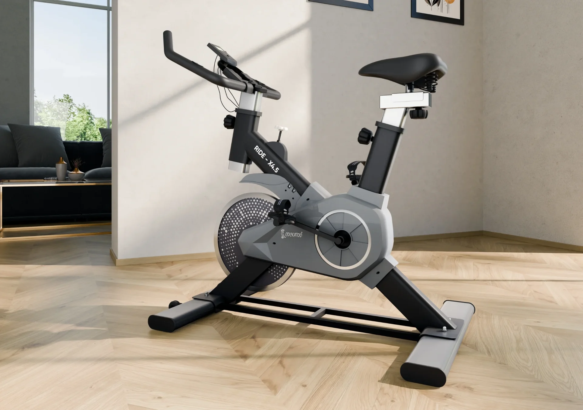 3D product modeling of Cockatoo Ride X4.5 exercise bike in a home - Creative Ideas