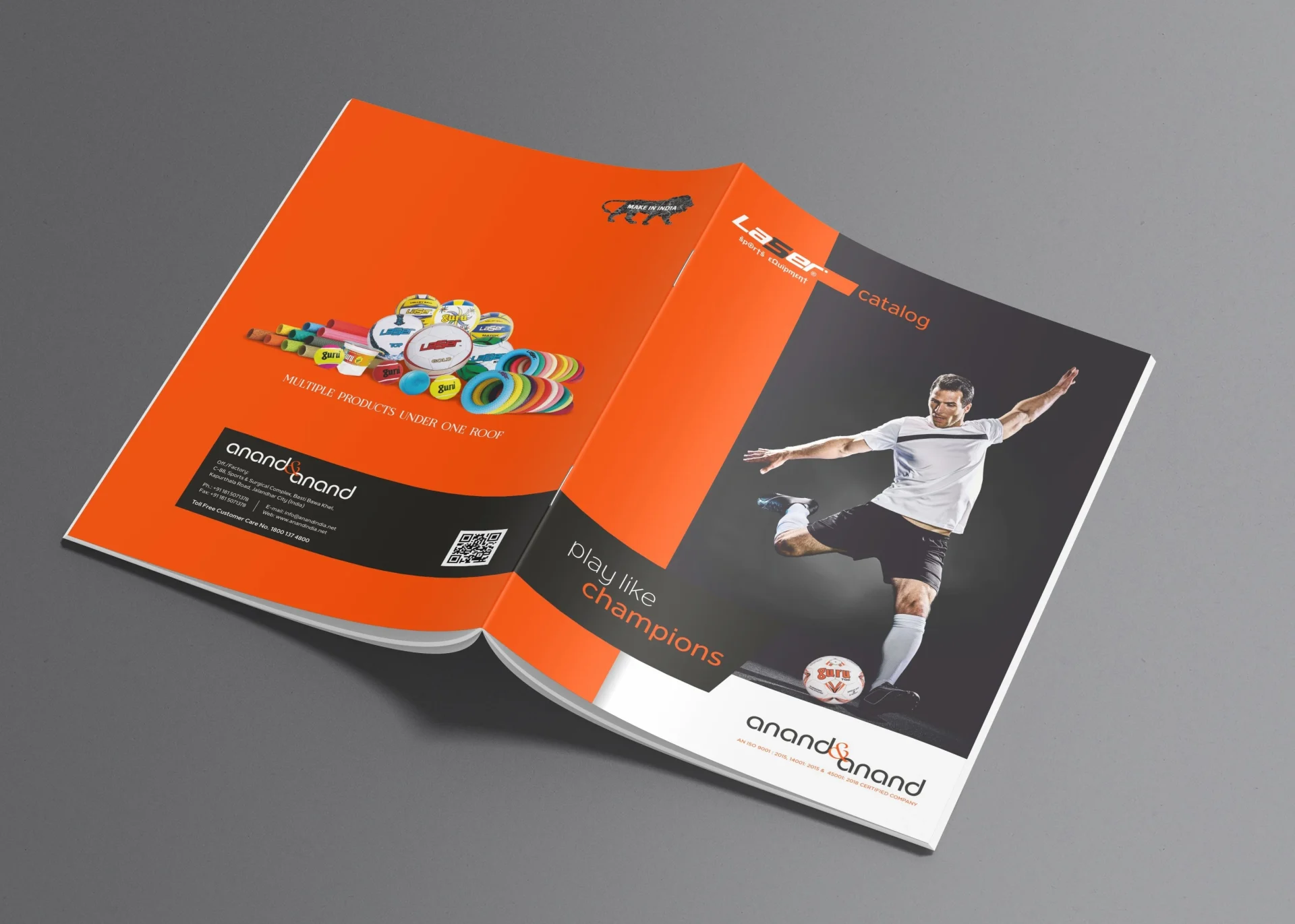 Catalogue design for Anand & Anand Laser Sports Equipment - Creative Ideas