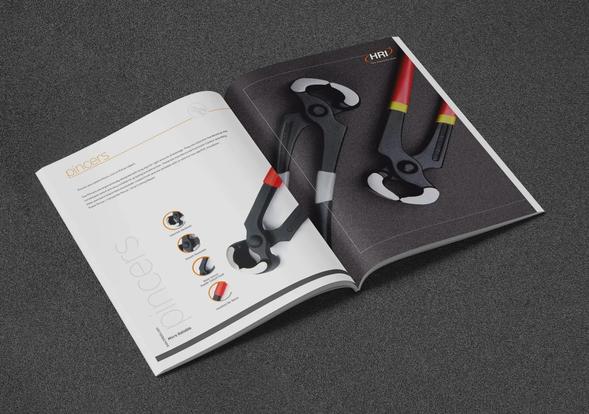 Product catalogue design for HRI pincers and cutting tools range - Creative Ideas