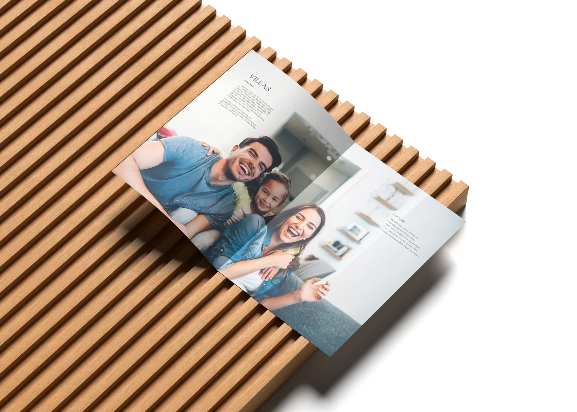 Villas page brochure design for Mexmon Palm City real estate project - Creative Ideas